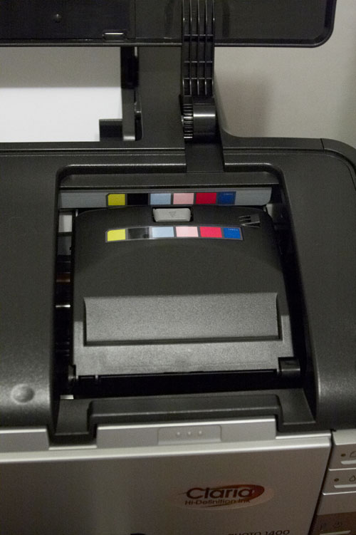 Epson 1400 Printer: ink cartridge location